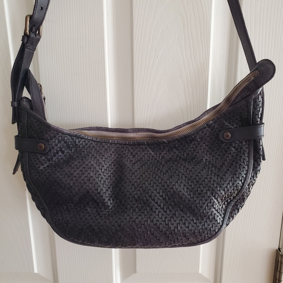 Viola Castellani Italian woven leather bag Navy - Picture 5 of 16